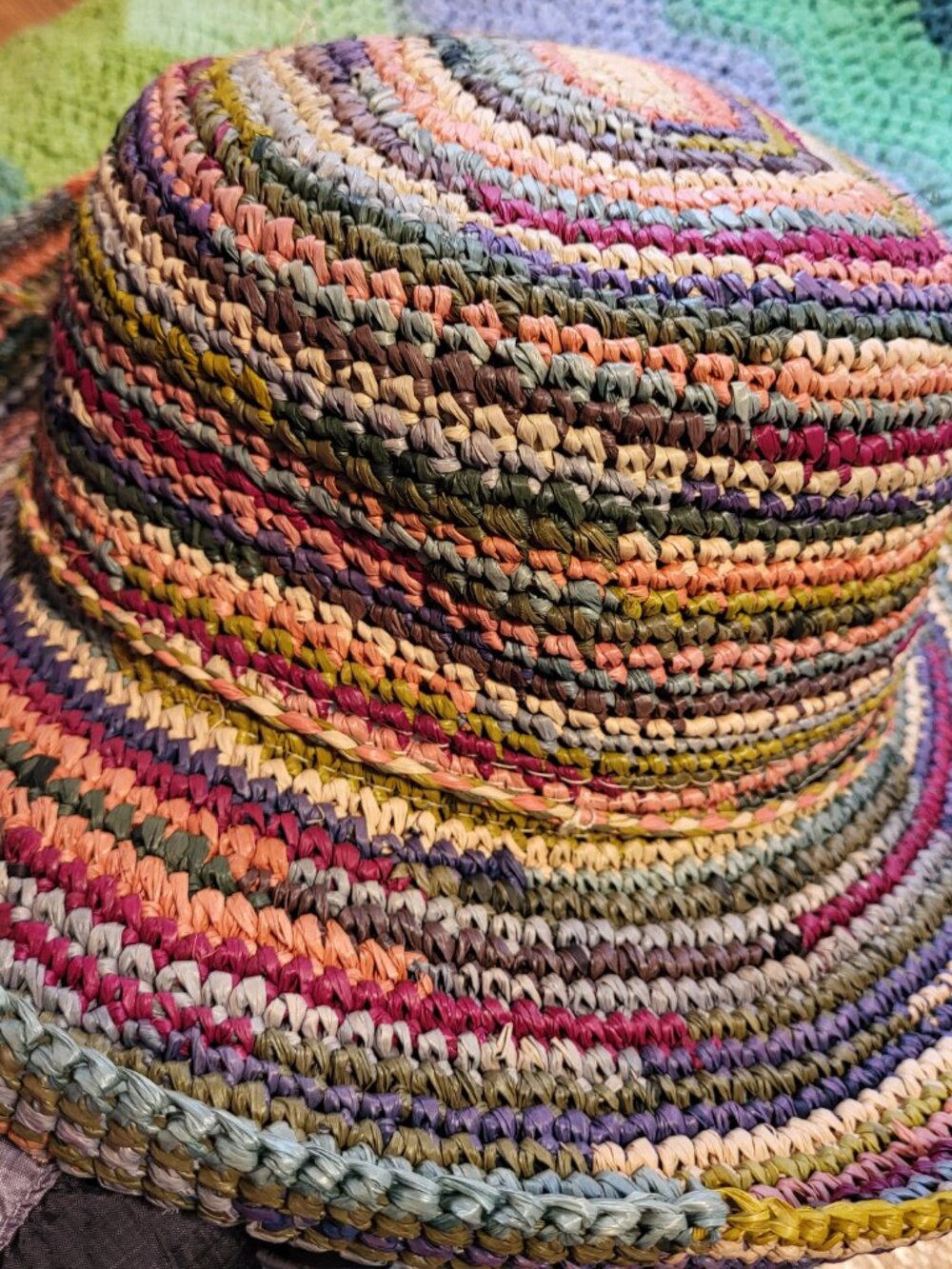 San Diego Hat Company 100% Raffia Colorful / Sun / Beach Vacation Summer Hat - Picture 4 of 12